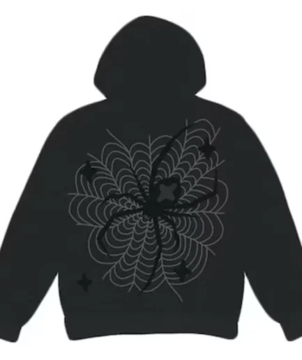 Broken Planet Spider Zip Up Hoodie Black