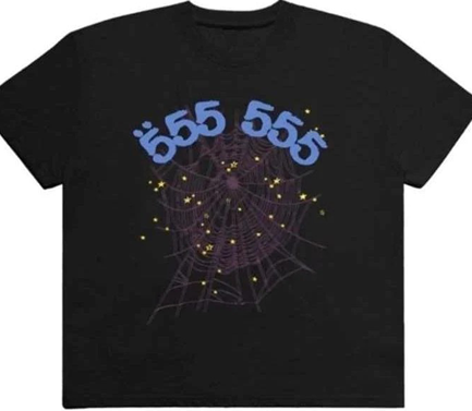 555 Printed T-Shirt – Black