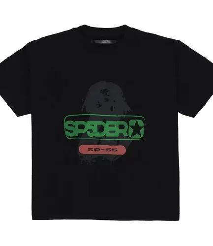 Oversized Reunion Sp5der Black T-Shirt