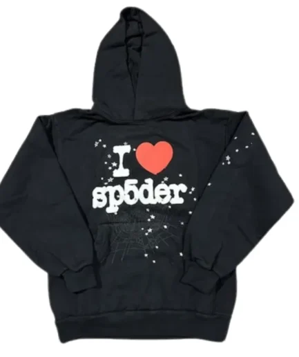 I Love Sp5der Hoodie Black